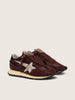 Women's Marathon w/ Brown Satin Upper and Platinum Leather star