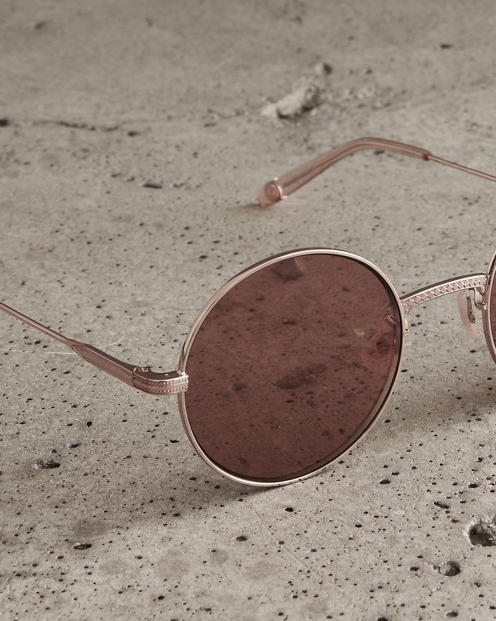 Seville Sun Rose Gold / Semi-Flat Rose Quartz Mirror Lens
