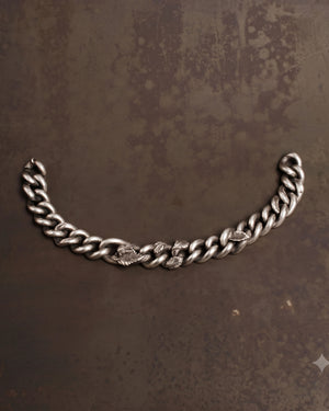 Bracelet Curb Chain Rosebud