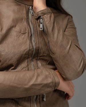 Zip Up Jacket Leather Fango GD24S8374V