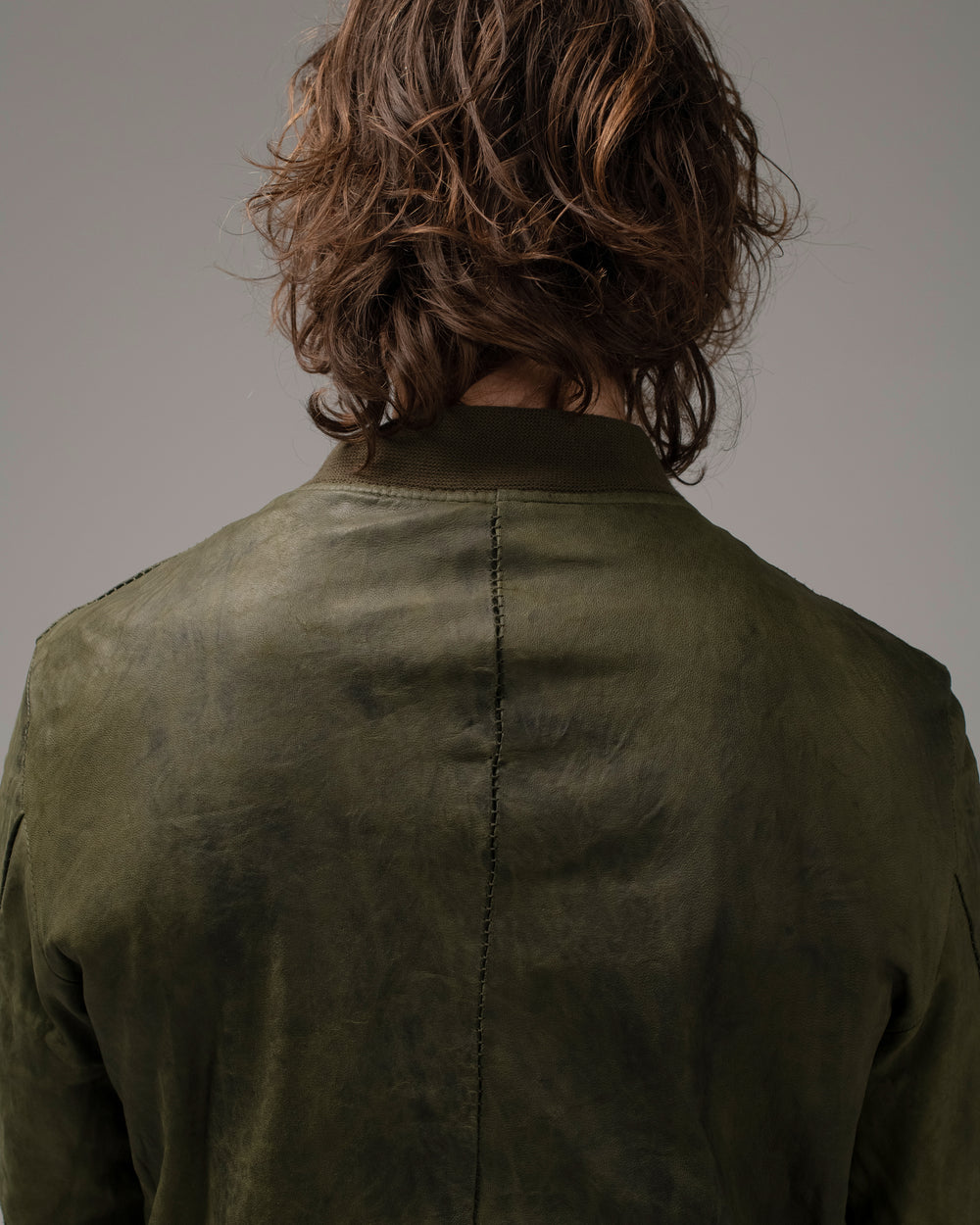 Leather Bomber Jacket Jungle