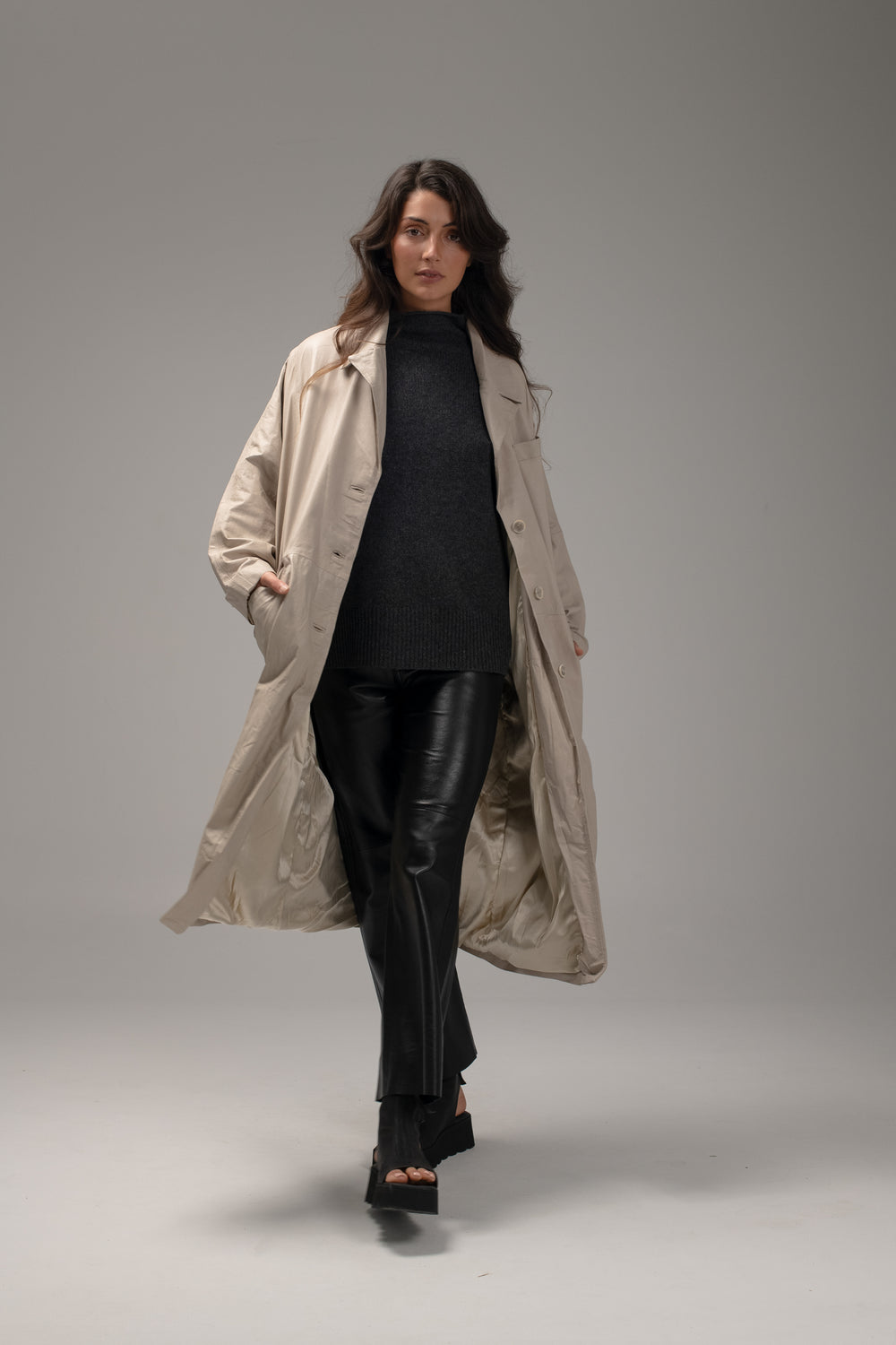 Over Coat Nappa Leather Lino GD24S19055STPY