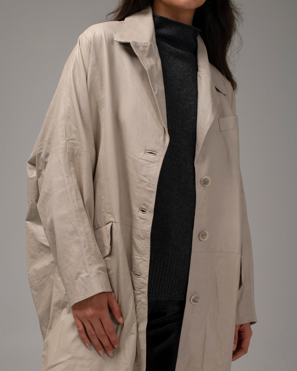 Over Coat Nappa Leather Lino GD24S19055STPY