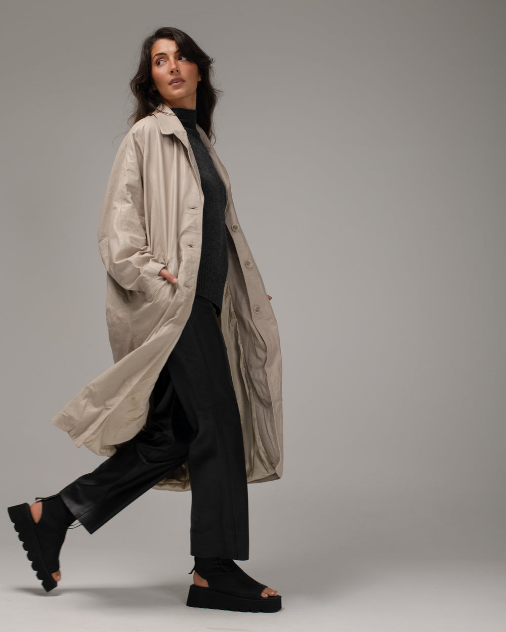 Over Coat Nappa Leather Lino GD24S19055STPY