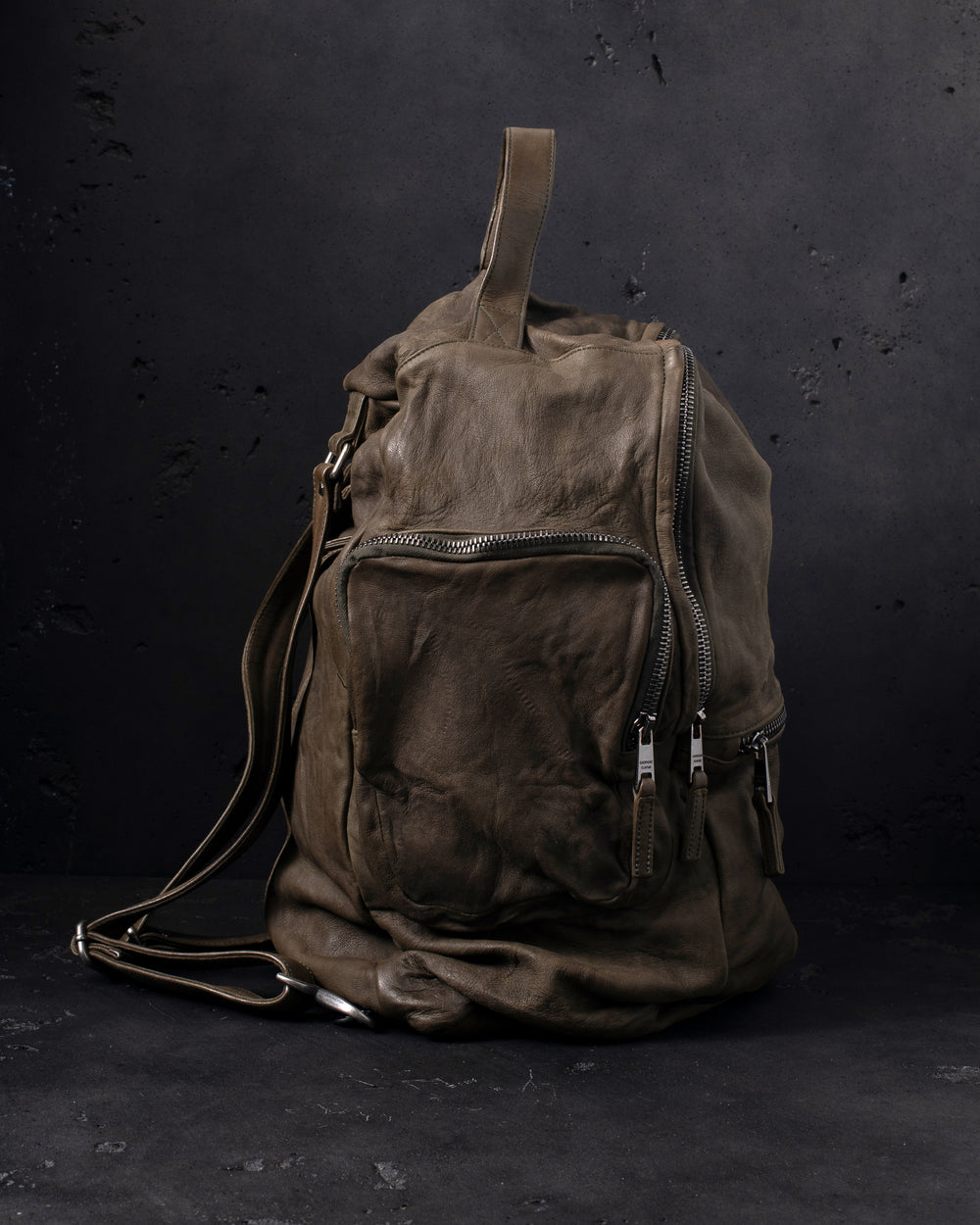 Leather Weekend Backpack Jungle
