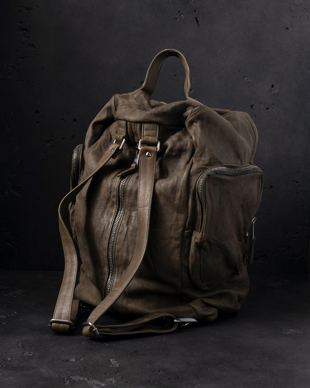 Leather Weekend Backpack Jungle