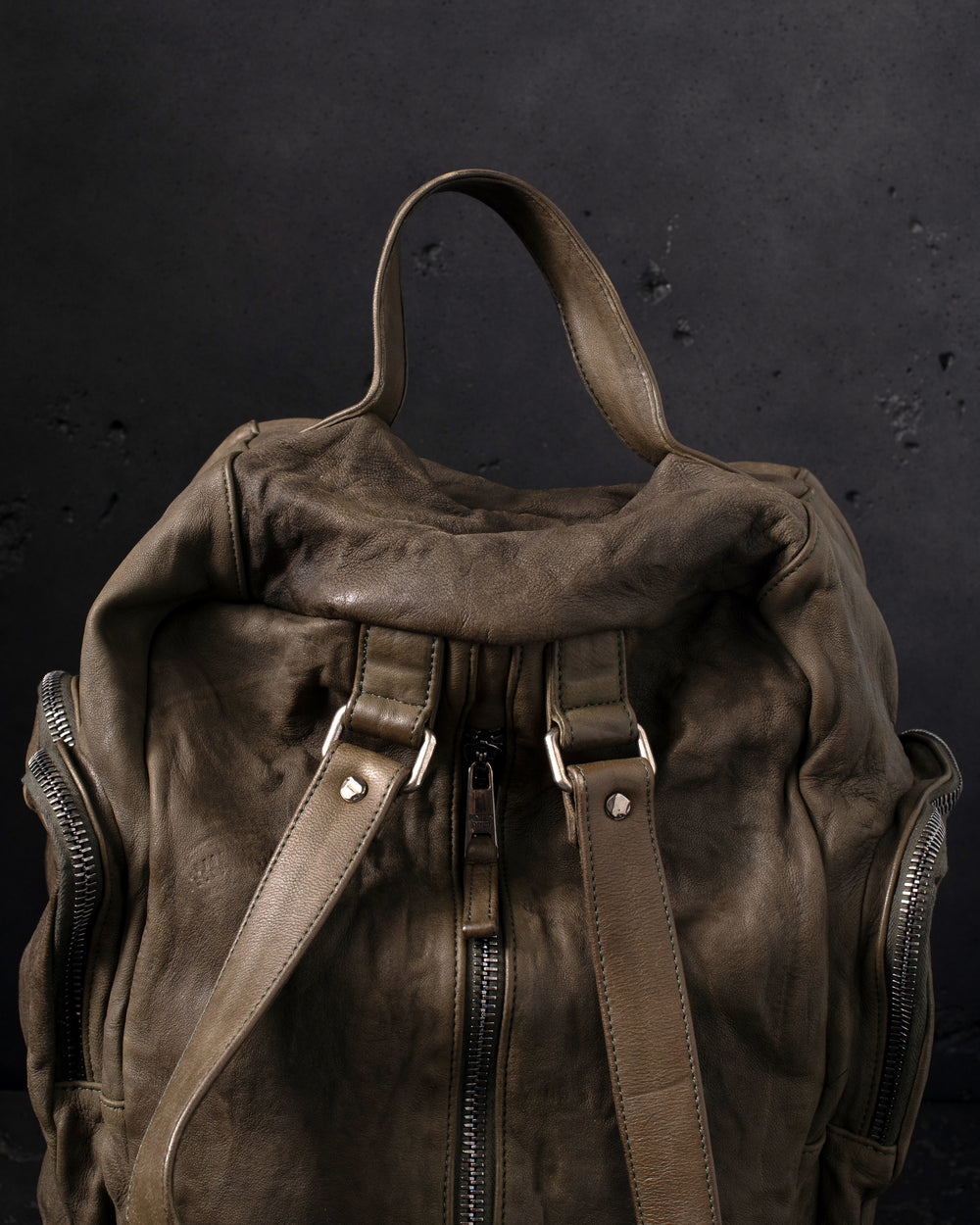 Leather Weekend Backpack Jungle