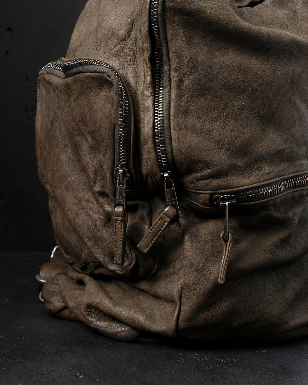 Leather Weekend Backpack Jungle