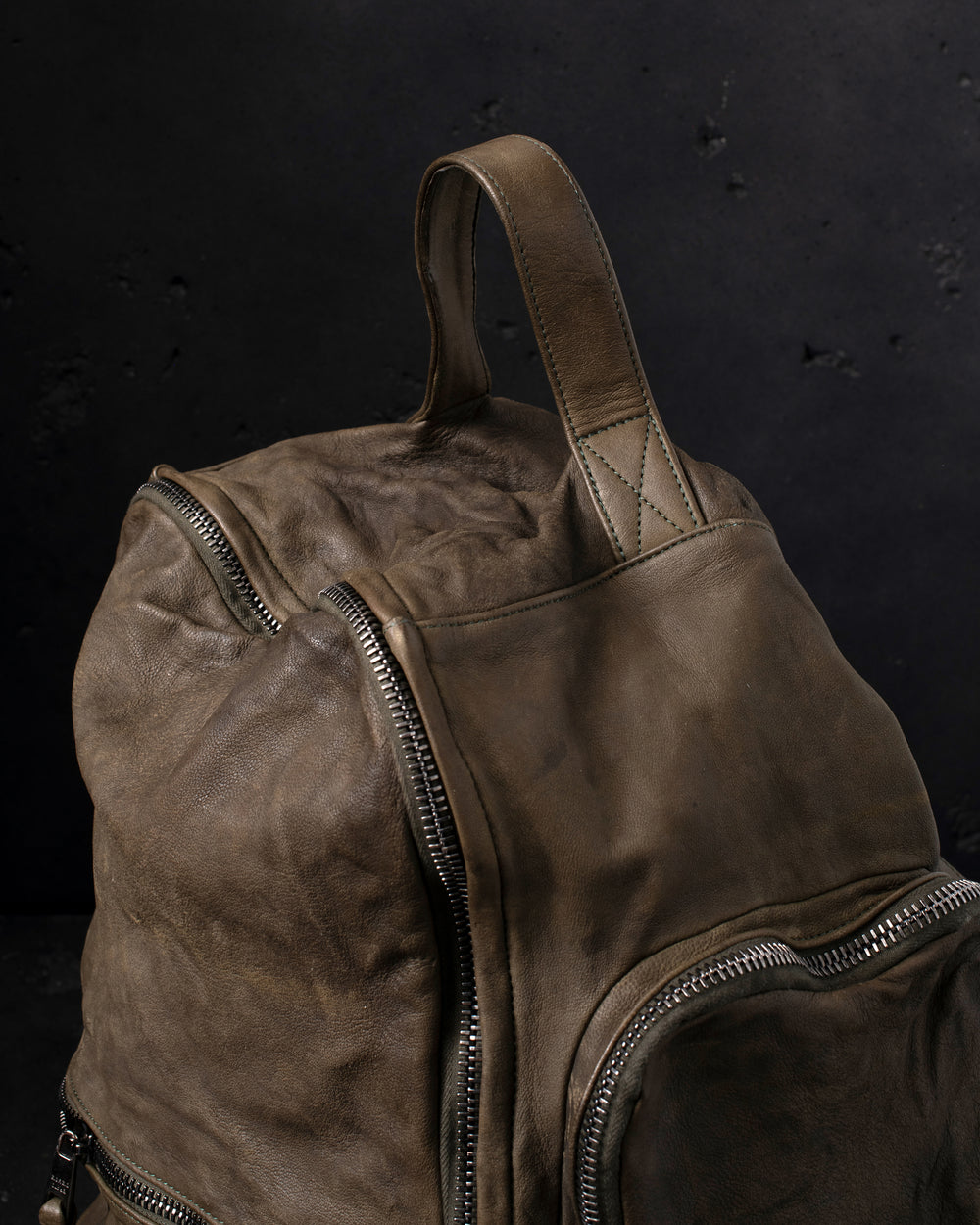 Leather Weekend Backpack Jungle