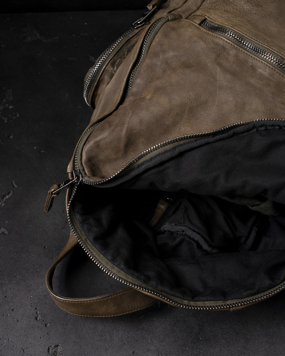 Leather Weekend Backpack Jungle
