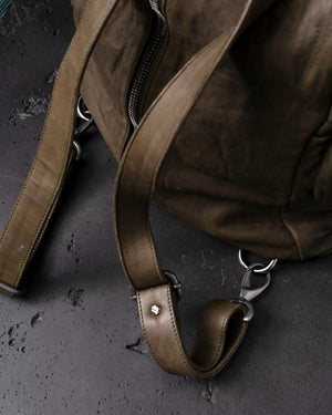 Leather Weekend Backpack Jungle