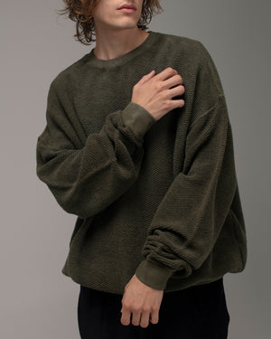 Oversized Cotton Sweatshirt Military