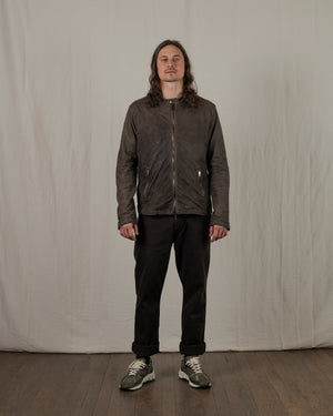 Biker Leather Jacket Aneto GU25S8299VBRUSH