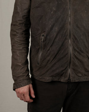 Biker Leather Jacket Aneto GU25S8299VBRUSH