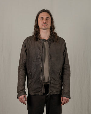 Biker Leather Jacket Aneto GU25S8299VBRUSH