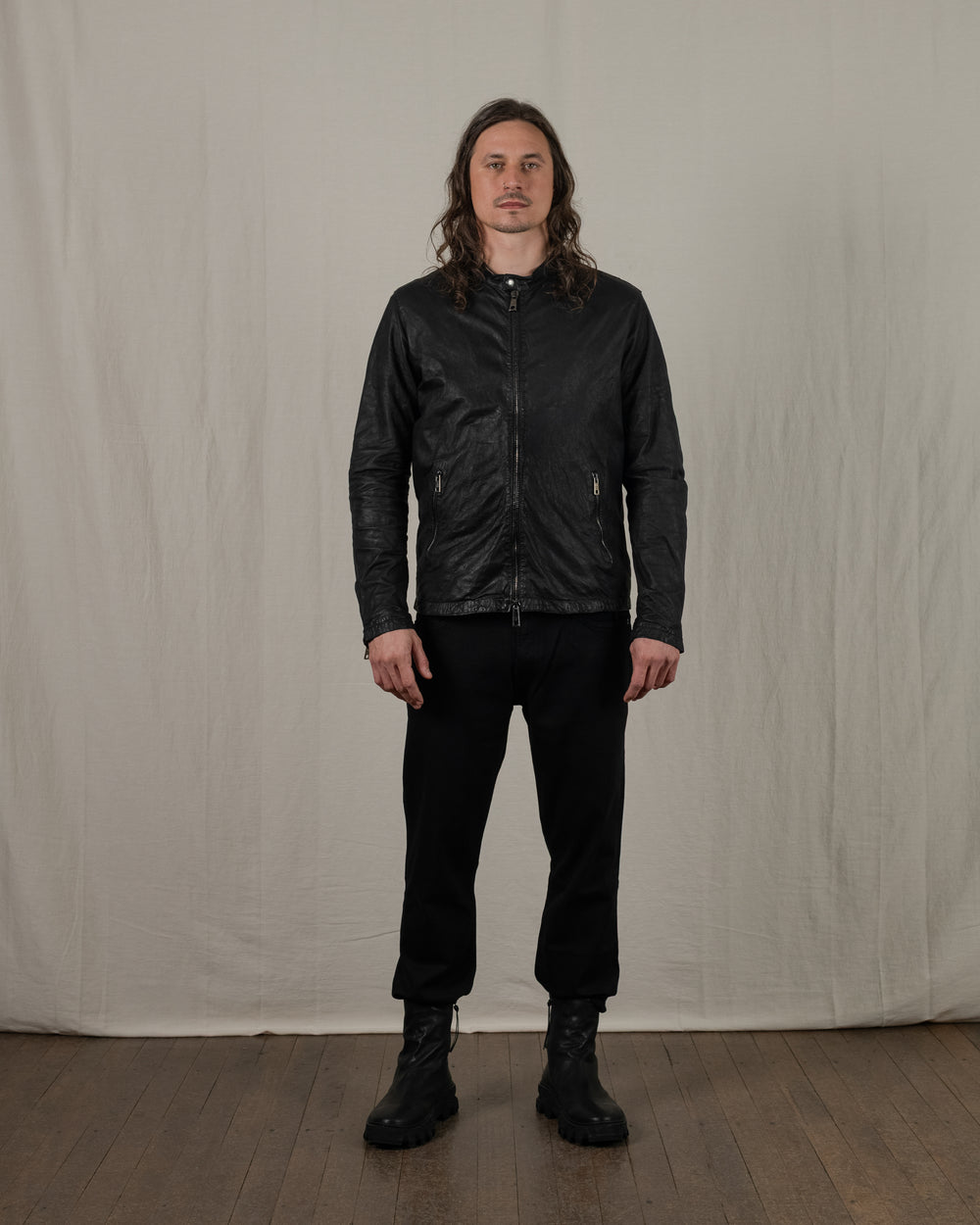 Biker Leather Jacket Blackpepper