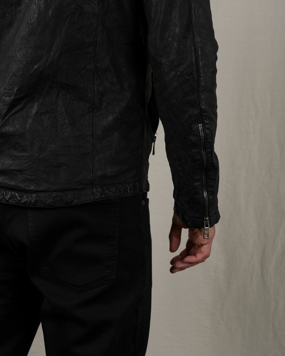 Biker Leather Jacket Blackpepper