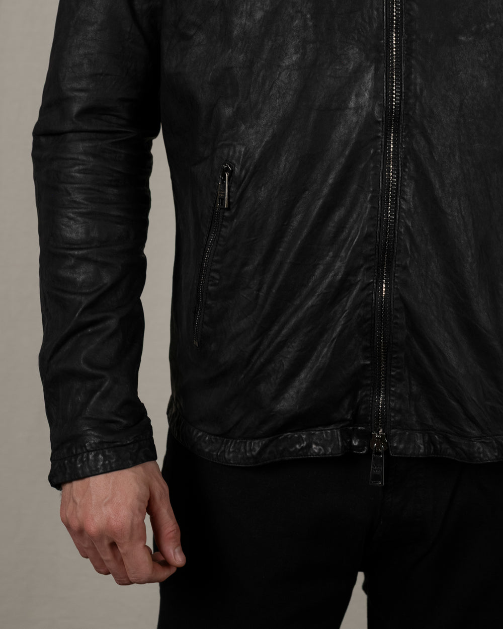 Biker Leather Jacket Blackpepper