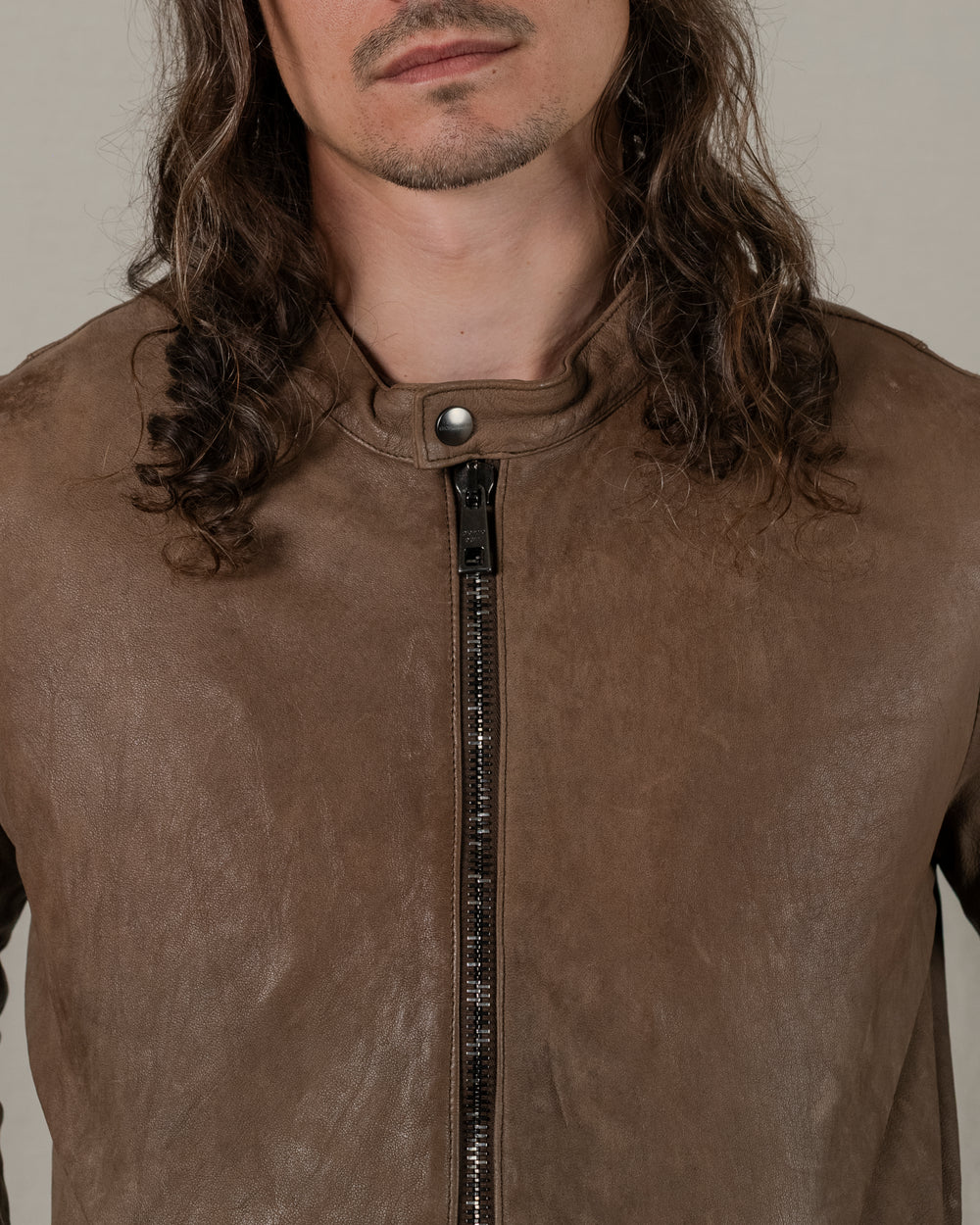 Biker Leather Jacket Box GU25F8299VBRUSH