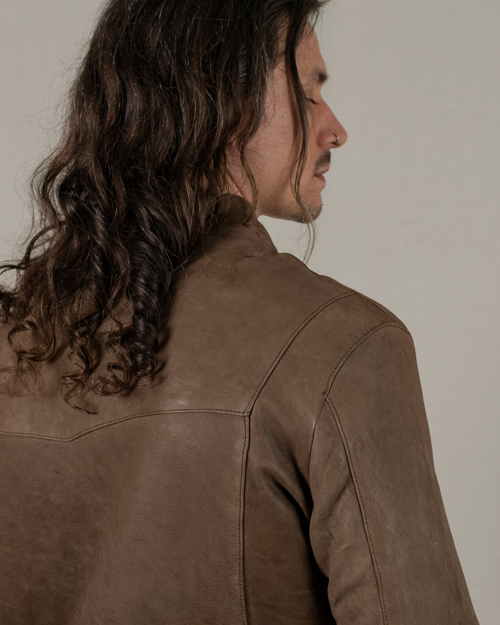 Biker Leather Jacket Box GU25F8299VBRUSH