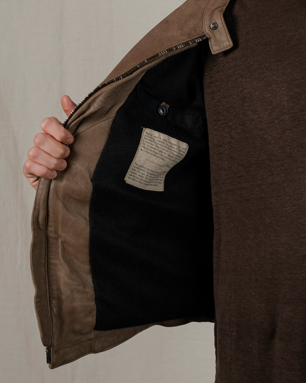 Biker Leather Jacket Box GU25F8299VBRUSH