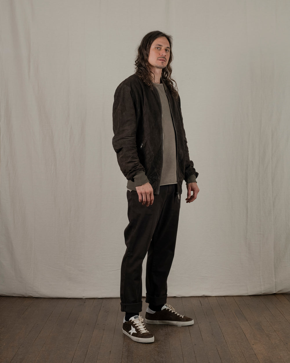 Bomber Reverse Leather Jacket Aneto GU25S14084VREV