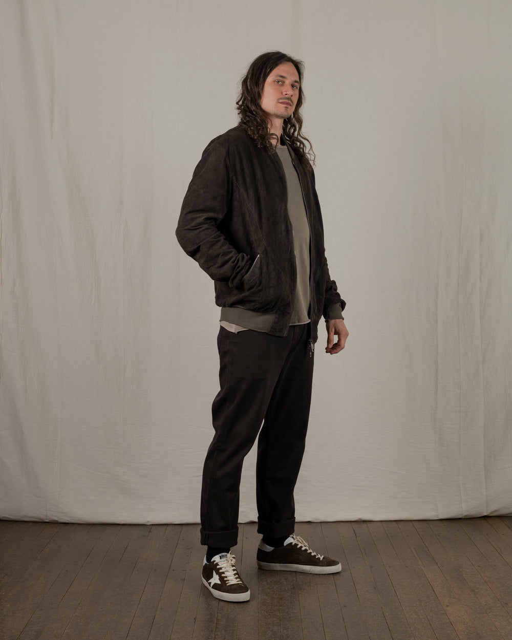 Bomber Reverse Leather Jacket Aneto GU25S14084VREV