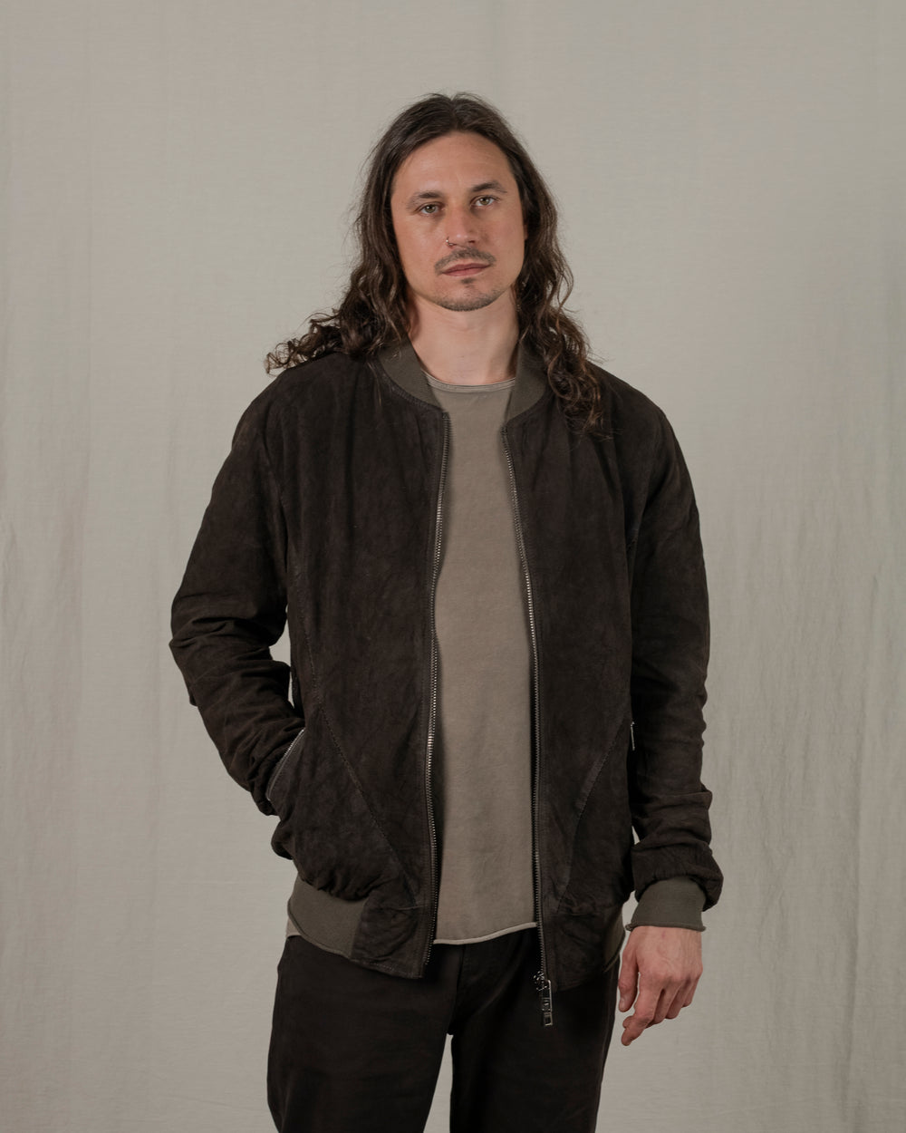 Bomber Reverse Leather Jacket Aneto GU25S14084VREV