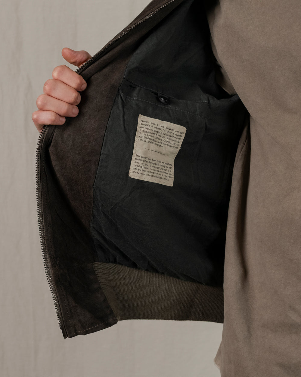 Bomber Reverse Leather Jacket Aneto GU25S14084VREV