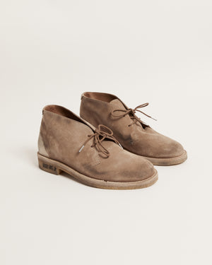 Desert Ankle Boots in Brown Caramel Suede