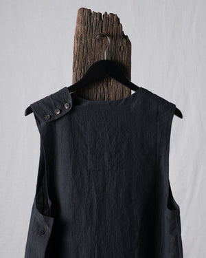 Hand-Dyed Front Pocket Sleeveless Top