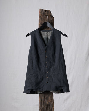 Hand-dyed Classic Linen Canvas Gilet