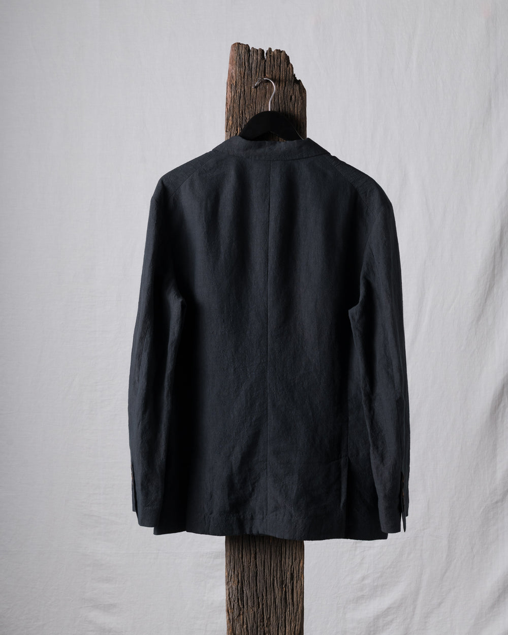 Hand-dyed Linen Canvas Double Breasted Blazer