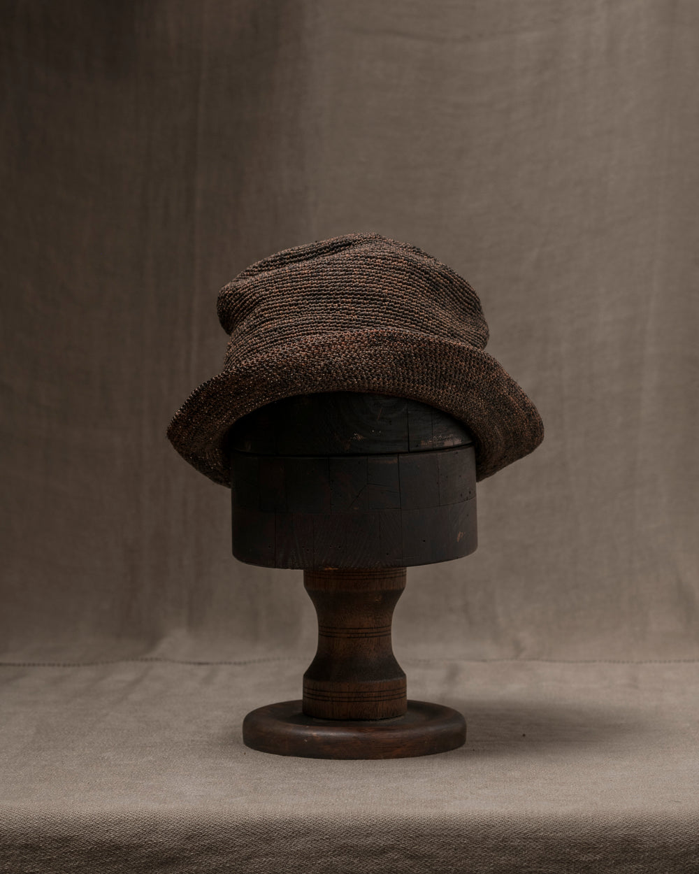 OOAK25 No. 129 Toquilla Straw Hat Brown 59.5 cm