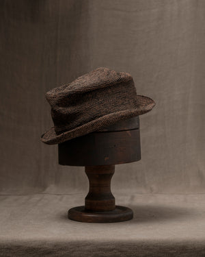OOAK25 No. 129 Toquilla Straw Hat Brown 59.5 cm