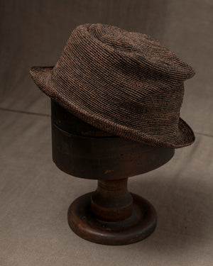 OOAK25 No. 129 Toquilla Straw Hat Brown 59.5 cm