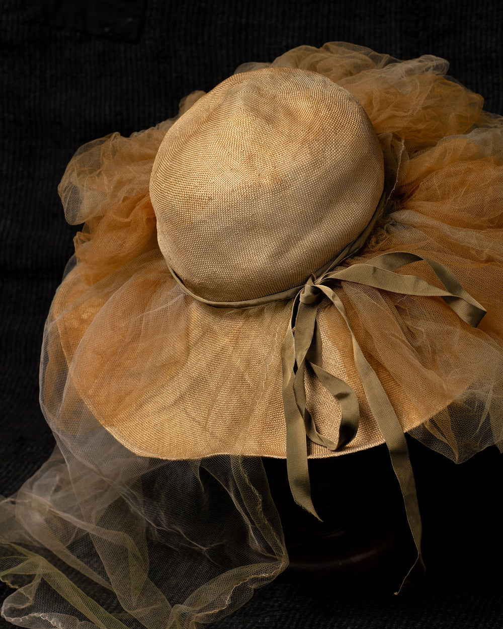 OOAK23 No. 63 Vintage Sisal Straw Hat O/S - Gold