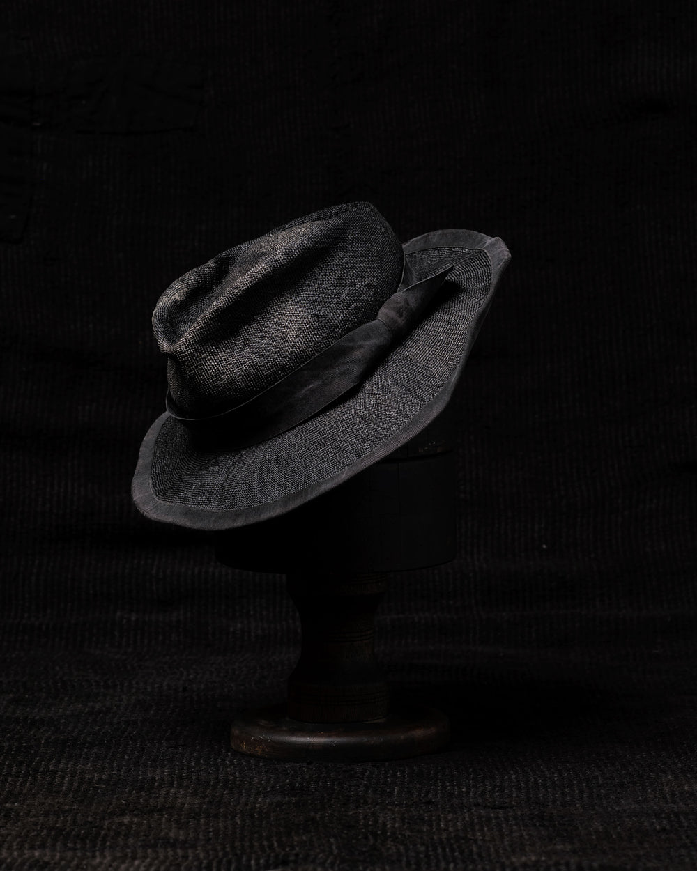 OOAK23 No. 95 Sisal Straw Hat O/S - Black