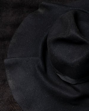 SS24 LE No. 01 Rabbit Fur Felt Hat - Black