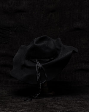 SS24 LE No. 01 Rabbit Fur Felt Hat - Black