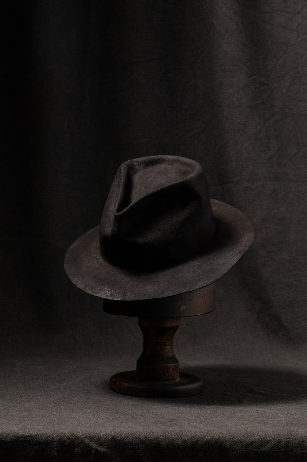 BHB006 Beaver Fur Felt Hat - Black HB