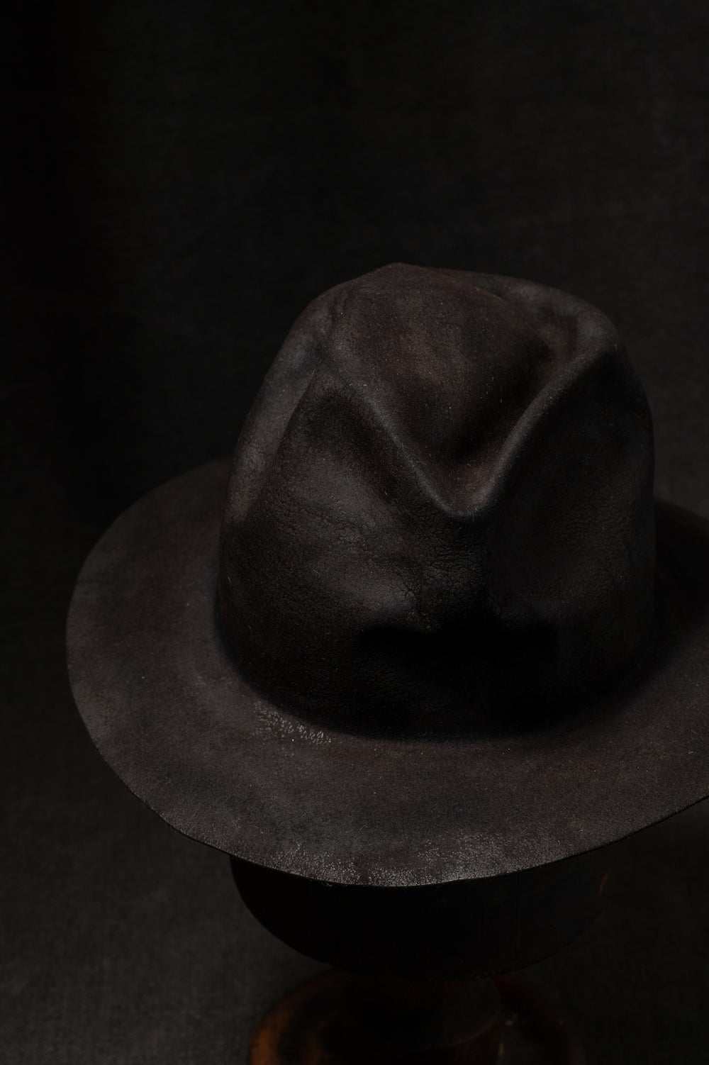 BHB006 Beaver Fur Felt Hat - Black HB