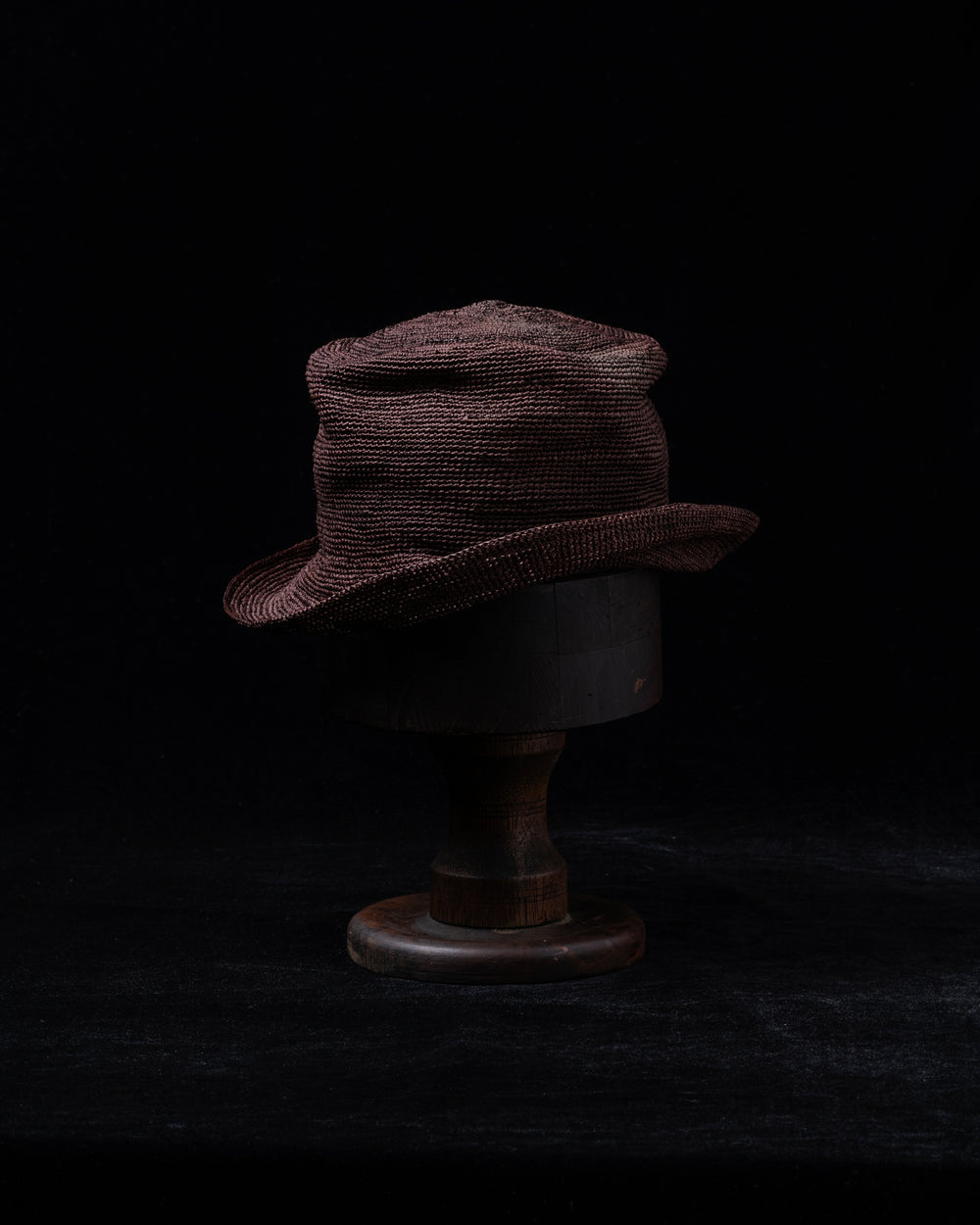 OOAK24 No. 217 Crocheted Toquilla Straw Hat Brown