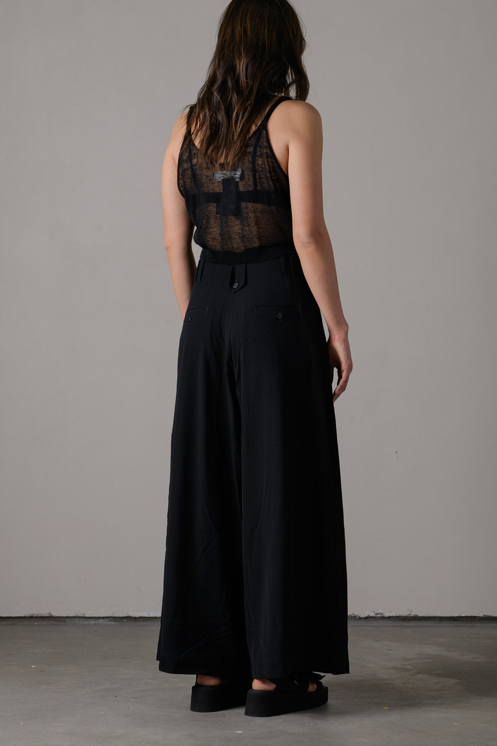 Linen Short Top Black