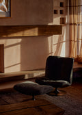 Marilyn Revolving Bergere Armchair Nabuck Charcoal