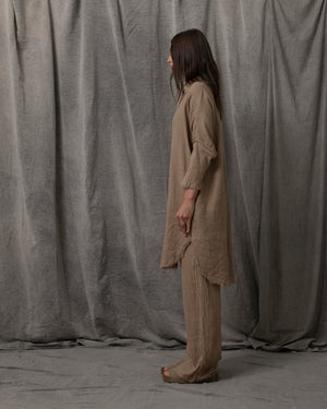 Shirt Dress Linen Antique Gold