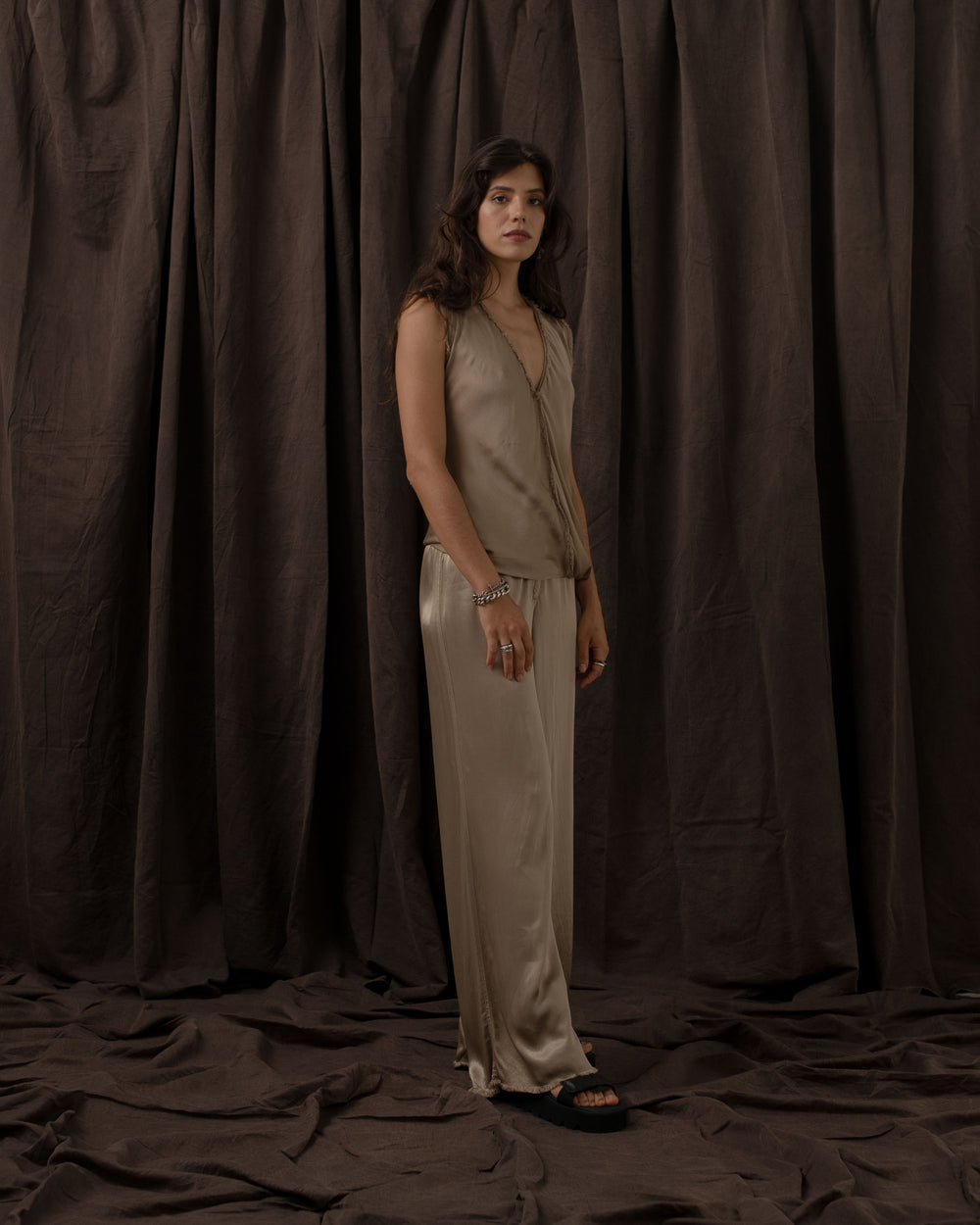 Eva Pants Rayon Antique Gold