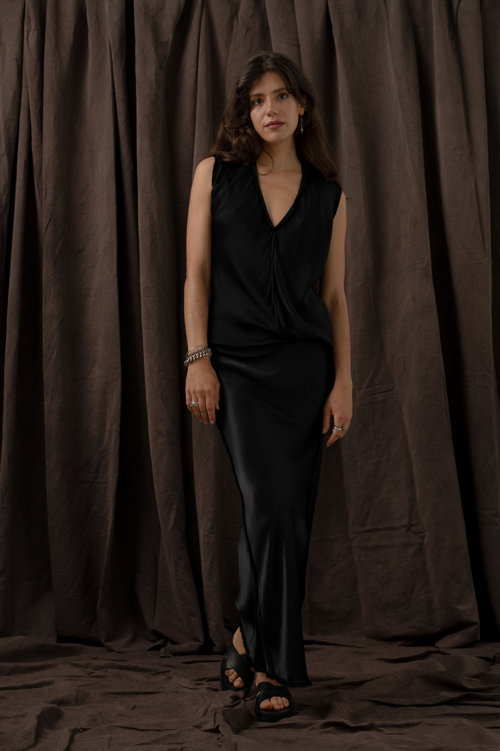 Noami Skirt Rayon Black