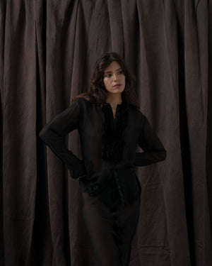 Chiffon Shirt Black