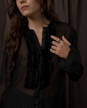 Chiffon Shirt Black